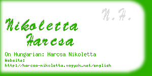 nikoletta harcsa business card